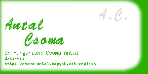 antal csoma business card